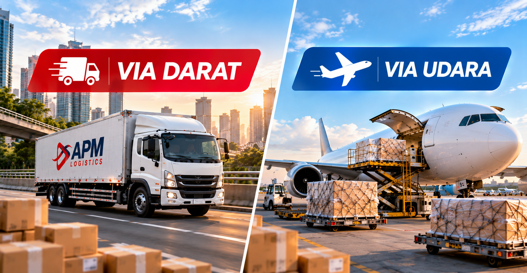 Petugas APM membawa kardus pindahan